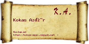 Kokas Azár névjegykártya